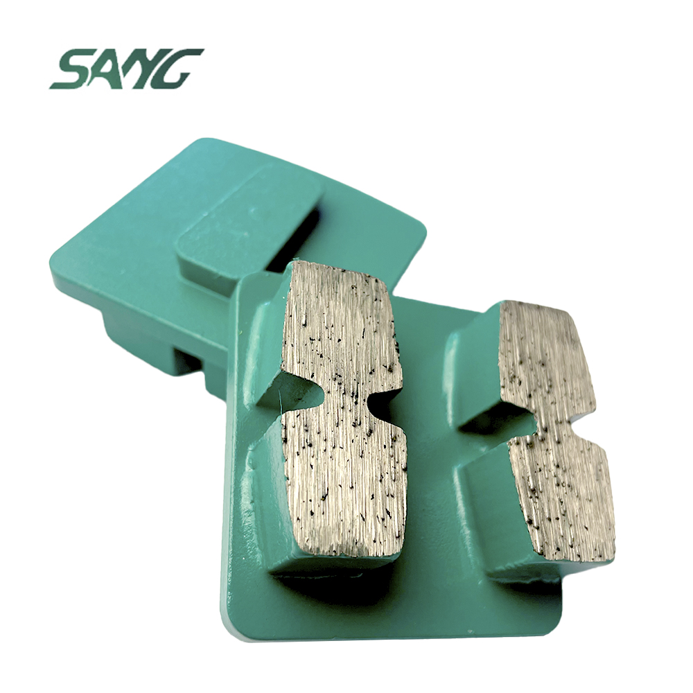Double Segments Concrete Grinding Pad Diamond Redi Lock Grinding Plate