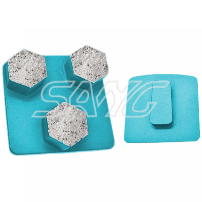 Factory Custom Wholesale Redi Lock Metal Bond Diamond Grinding Shoes for Concrete Floor