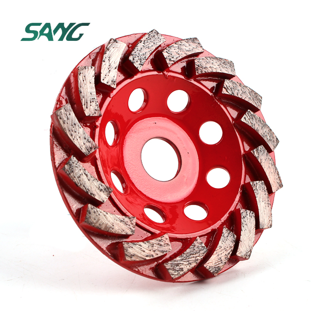 5" Diamond Turbo Cup Wheel for Concrete Stone