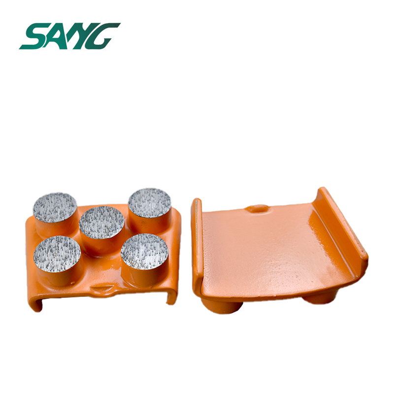 EZ Change Diamond Grinding Tools with 5 Round Segments for Soft Concrete Floor 16 Grit Grinding Segments