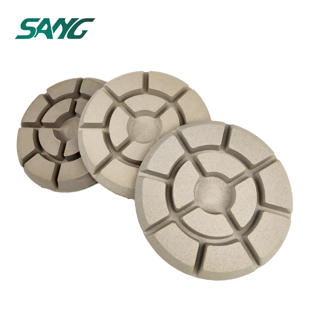 Diamond Polishing Pads Set 10 0MM Diamond Floor Polishing Pads Resin Sanding Disc For Concrete 