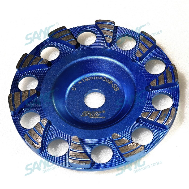 Concrete Floor Abrasive Tools 6 Inch 150mm Tear Drop Cup Wheel for Heavy Duty Fast Grinding