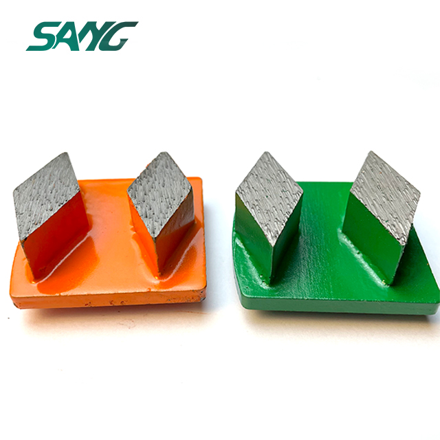 Rhombus 2 Segment Bar Redi Lock Grinding Plate for Concrete