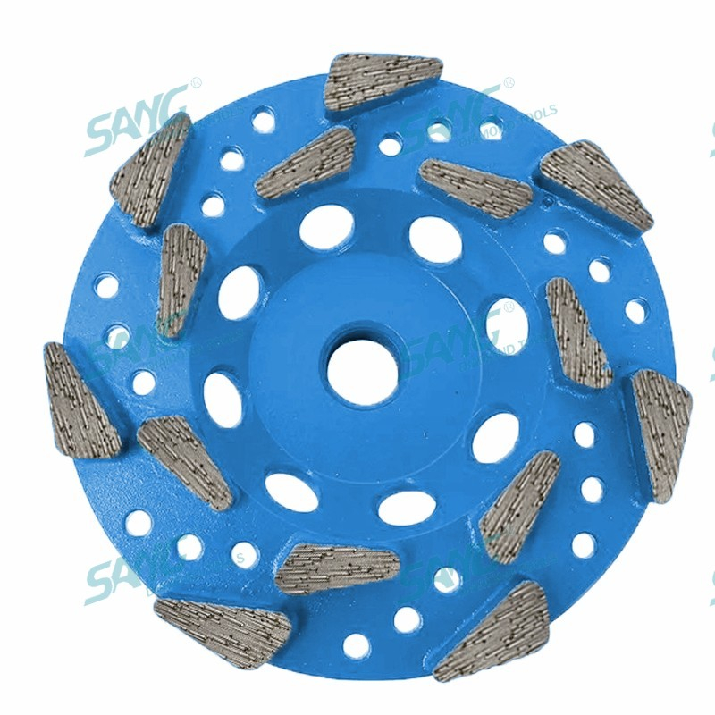 Premium Threaded Diamond Cup Wheel Premium Segments for Concrete Epoxy Material Removal