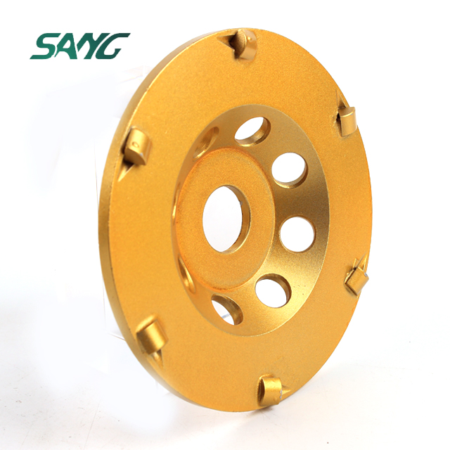 7″ 6 Quarter Round Segment, Single Row PCD Cup Wheel