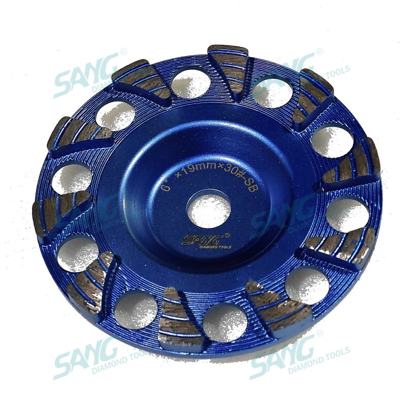 Concrete Floor Abrasive Tools 6 Inch 150mm Tear Drop Cup Wheel for Heavy Duty Fast Grinding