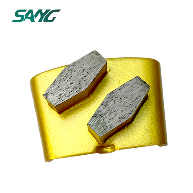 EZ Change Diamond Grinding Shoes with Double Coffin Segments for HTC Concrete Floor