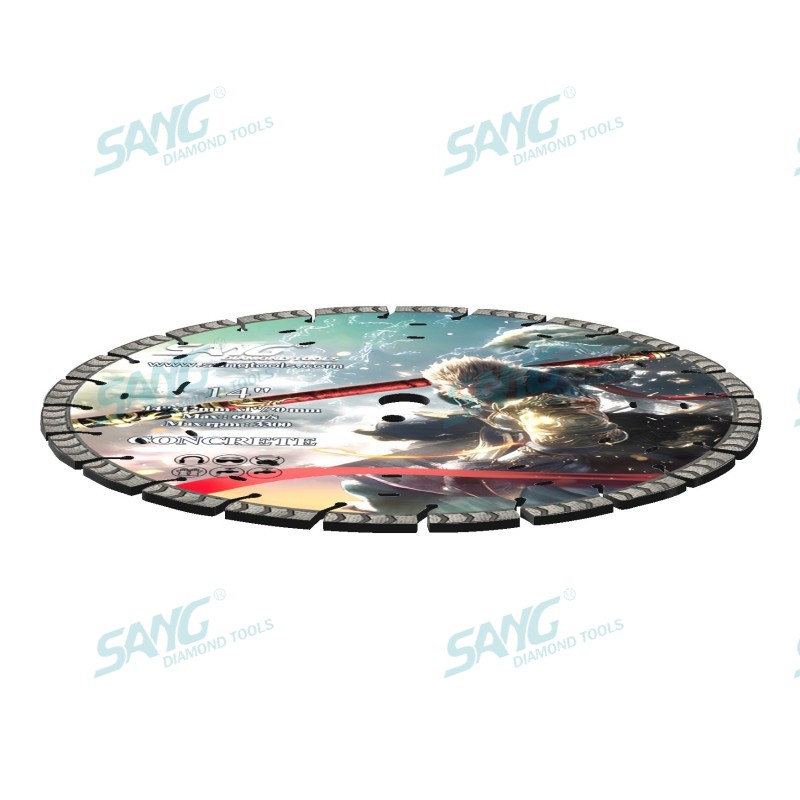 SANG Tools 350mm 400mm Arix Segment Concrete Cutter Cutting Disc Laser Welded Diamond Saw Blade for Hard Concrete Cutting