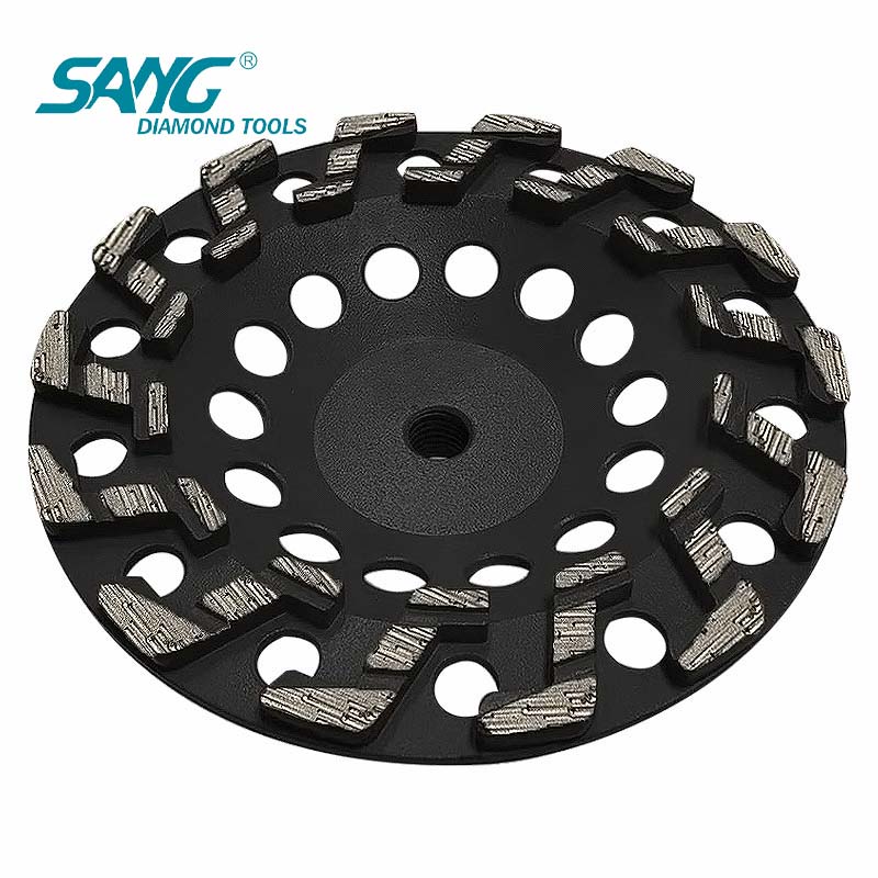 7inch 180mm S Segmented Diamond Cup Wheel for Aggressive Concrete Grinding